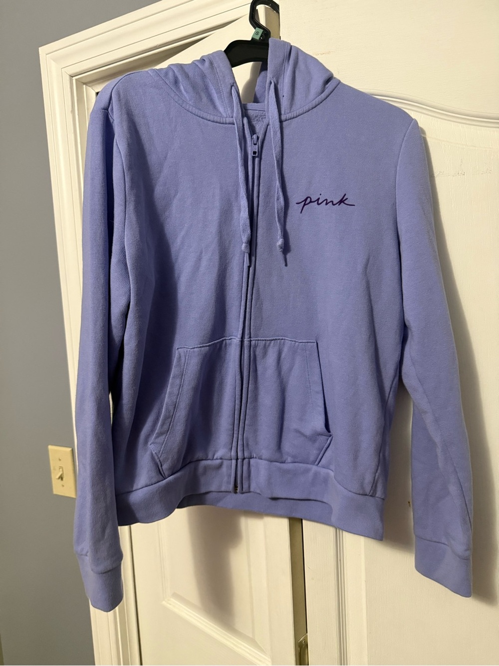 PINK Victoria's Secret Lilac Full-Zip Hoodie